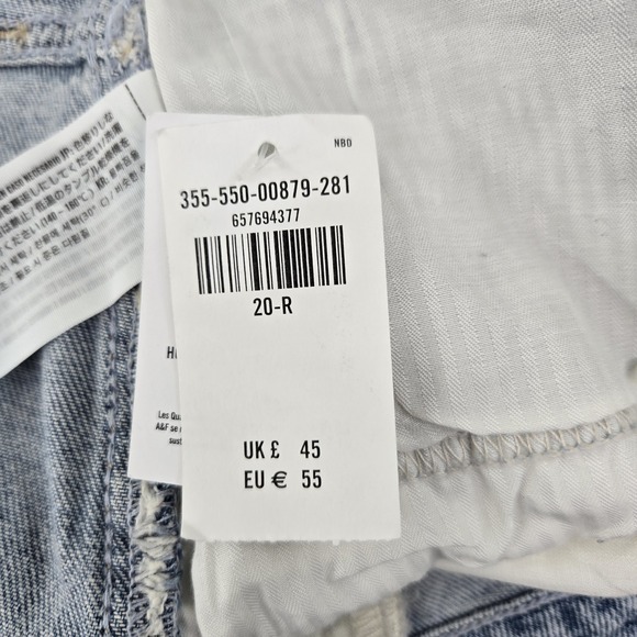 Hollister Women Jeans 20R Blue Denim Ultra High-Rise Mom Distressed 28" Y2K NWT - Picture 4 of 11